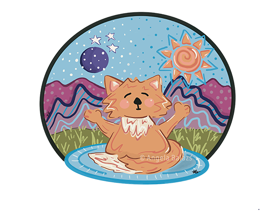Meditating fox by Angela B.
